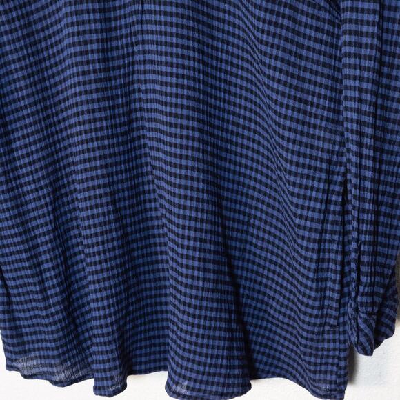 J Jill Women’s Tunic Shirt Coastal Minimalist Gingham Check Travelcore Size XL - Picture 4 of 8